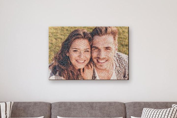 Your photo mosaic on canvas