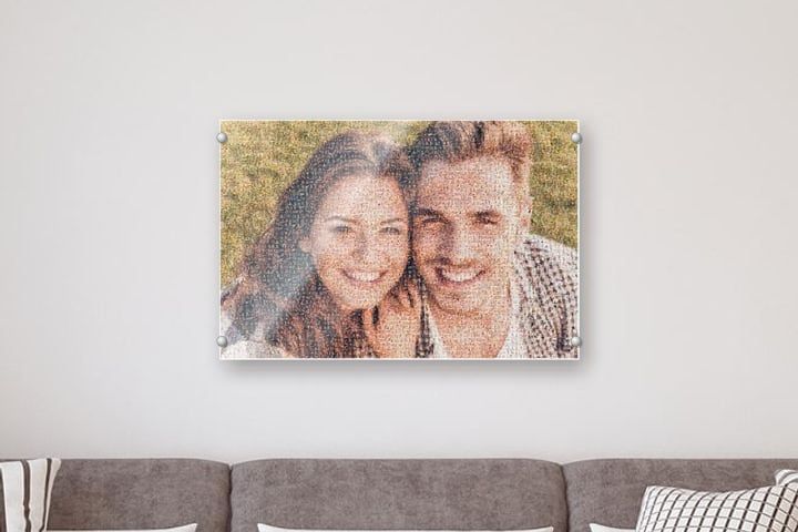 Your photo mosaic on acrylic glass